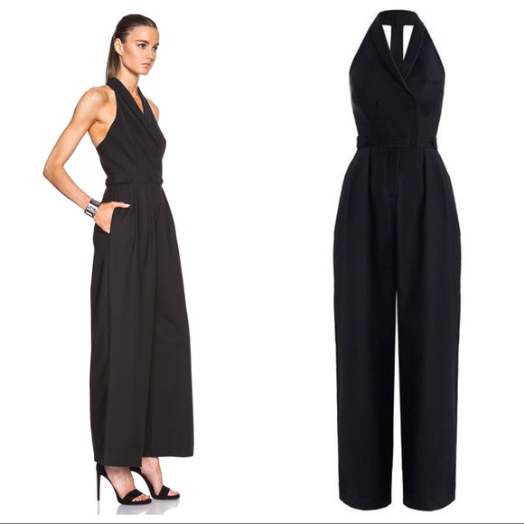 Zimmermann AUTH Black Seer Drape Tuxedo Jumpsuit sz 0 - Picture 3 of 16